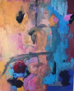 Une symétrie se dessine colorée d’arrondis Saute dans le bleu frais des marques du pinceau Elles, les couleurs, dans leur asymétrie se parlent. Posées, mélangées, travaillées, elles deviennent peinturlure. La main s’est bien agitée, le pinceau épousant maintes formes, surtout des rondes. J’entends dans ma tête sol si mi ré. Car ces notes là leur correspondent. Claire A. Une chaleur douillette chasse la fraicheur du soir, protégeant ses seins. Olivier B. Un arrondi se dessine, coloré de symétrie, saute du pinceau dans les marques du bleu frais. Émilie D. Belle neigeuse sous un soleil éphémère, filant dans le bleu frais de la mer. Ornella T. Que propose l’idée si elle émane d’un esprit désincarné ? Quel génie se plaint d’être trop intelligent pour concevoir l’instant vécu ? Vincent T.