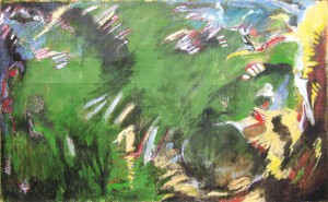 Olivier-Ognibene-Le-bord-du-chemin-(acrylique sur kraft)