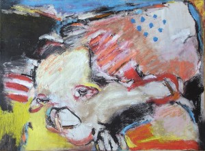 Olivier-Ognibene-Les-mots-perdus-1-(huile sur papier)